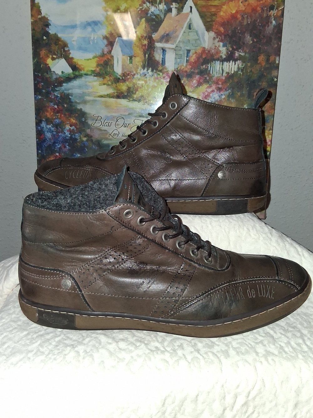 Deux Lux Men's Dark Brown Leather Chukka Sneakers